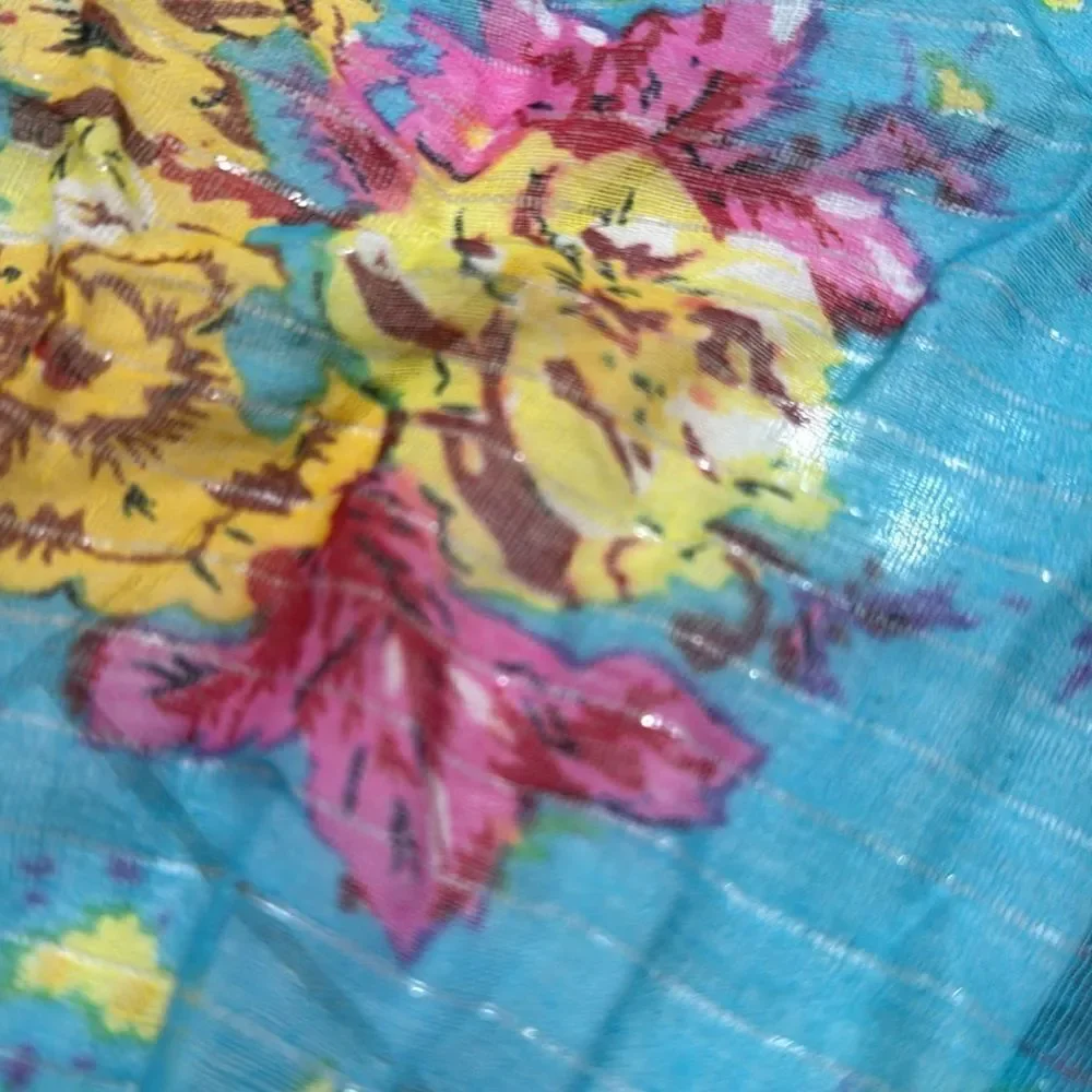 Beautiful Aqua Floral Wrap - Shimmer - Accessory BRAND NEW